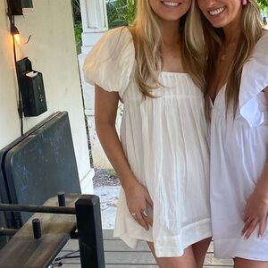 Free People White Mini Dress